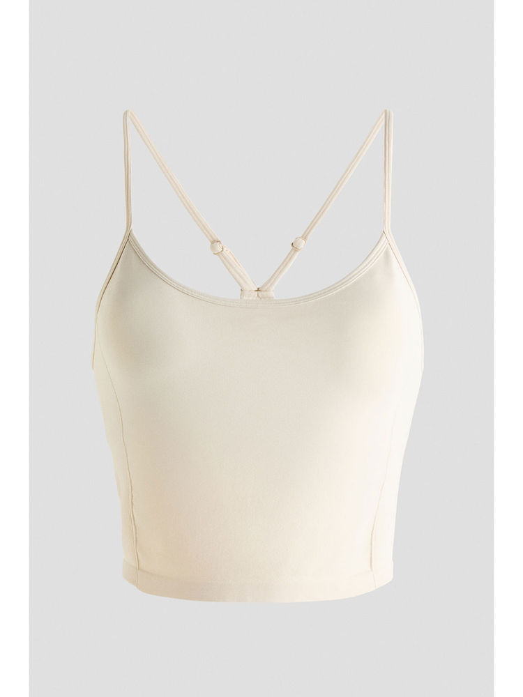 H&M Women White Seamless Sports Top With Drymove-picture-29