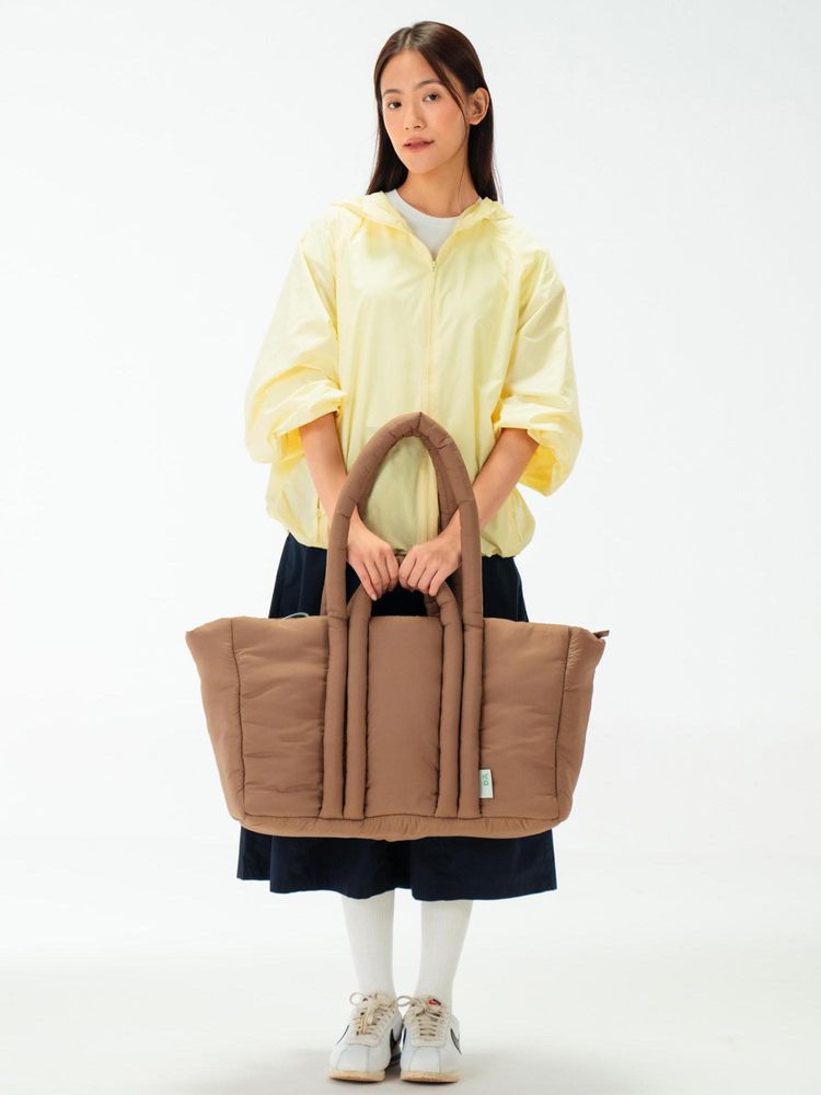 DailyObjects Brown Puff Oversized Tote Bag (M)-image-10