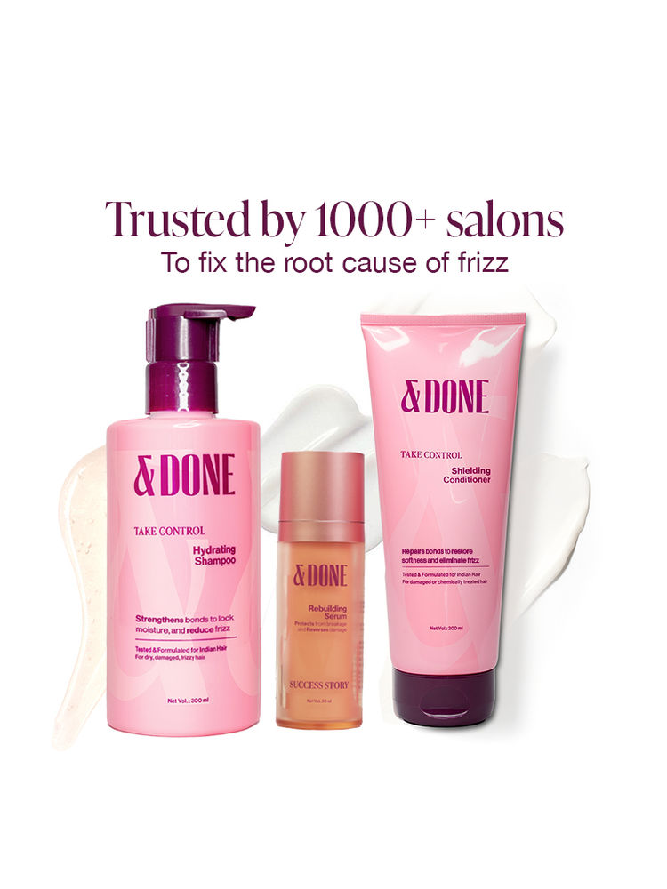 &Done Frizz Repair Kit - Shampoo, Conditioner & Hair Serum for Dry & Frizzy Hair-image-26