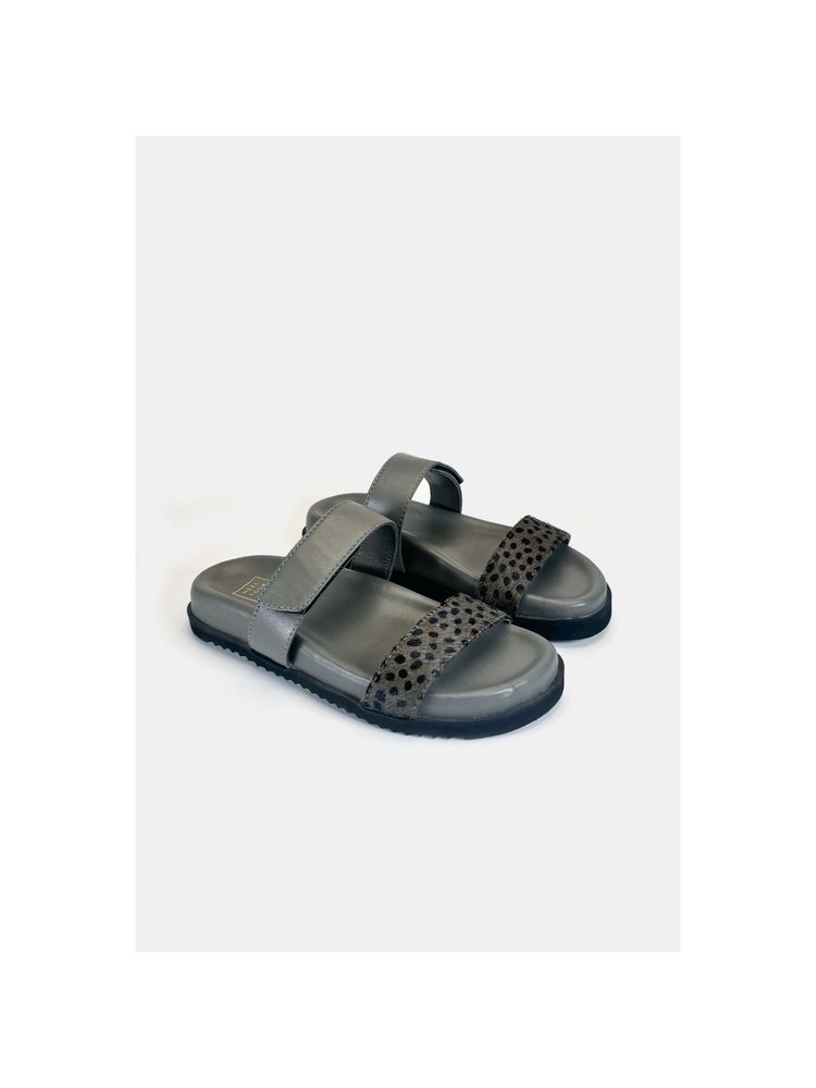 Heel Your Sole Women Grey Leather Sandals-picture-12