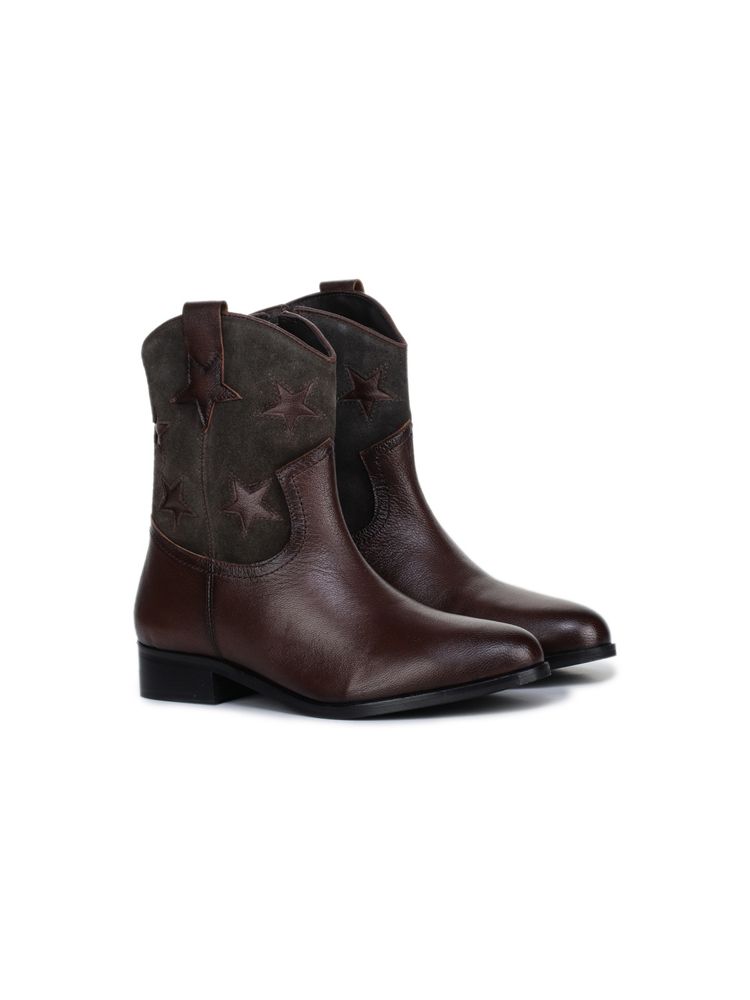 Zoom Shoes Women Brown Leather Boots-picture-24