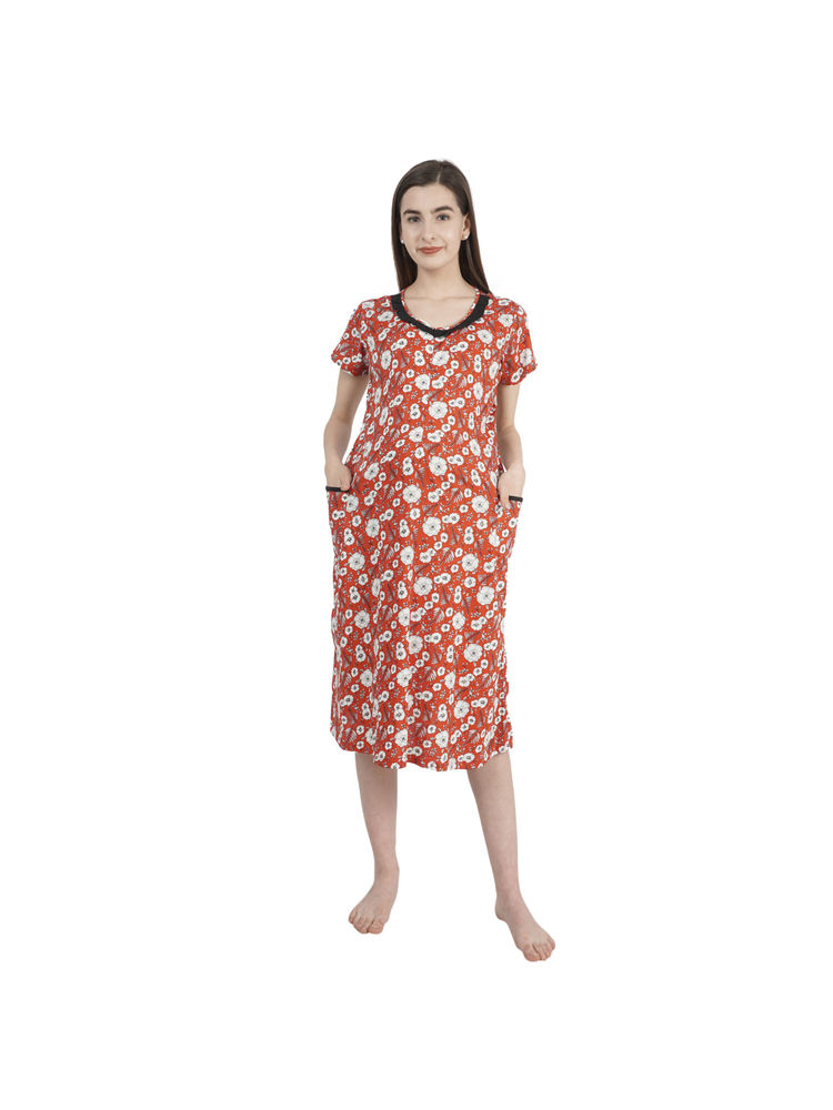 Morph Maternity Red Floral Nursing Night Gown-picture-11