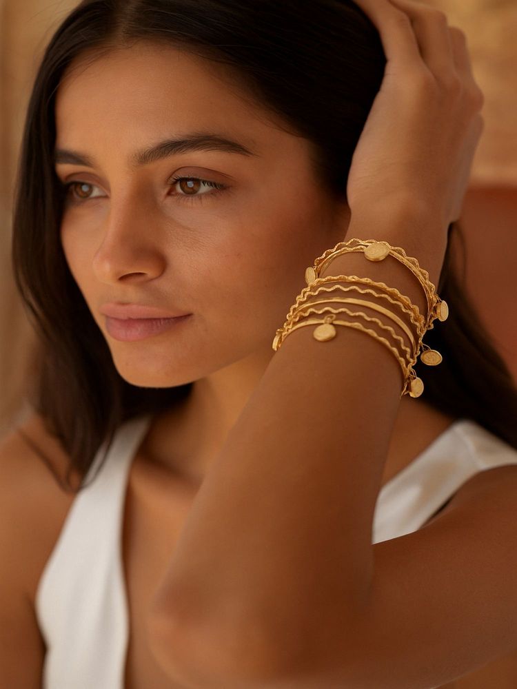Jewelz Gold Alloy Gold Plated Bangles (Pack of 7)-image-19