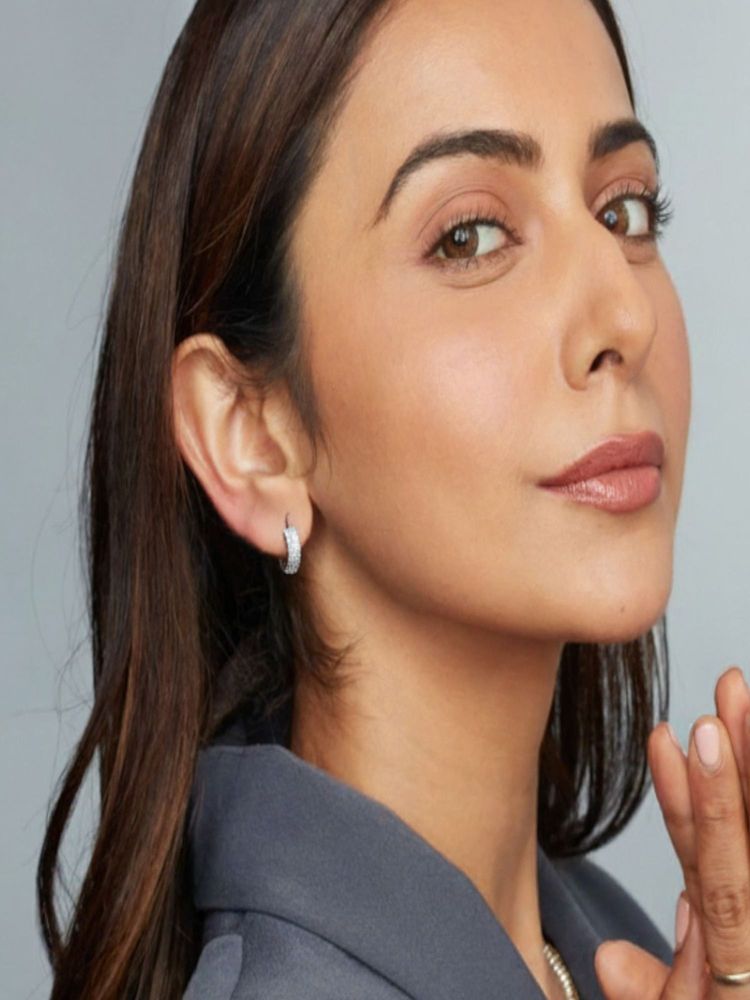 Accessher White Silver Plated Pair Of Earrings-image-41