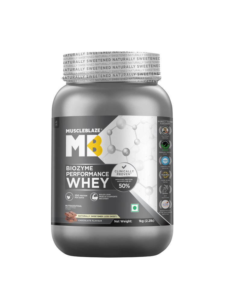 MuscleBlaze Biozyme Performance Whey Protein Powder - Chocolate