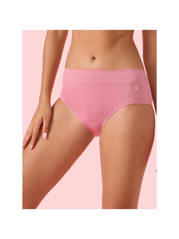 Enamor Innovations Bamboo Bliss Anti Rash Mid Waist Brief Panty Women Pink-picture-12