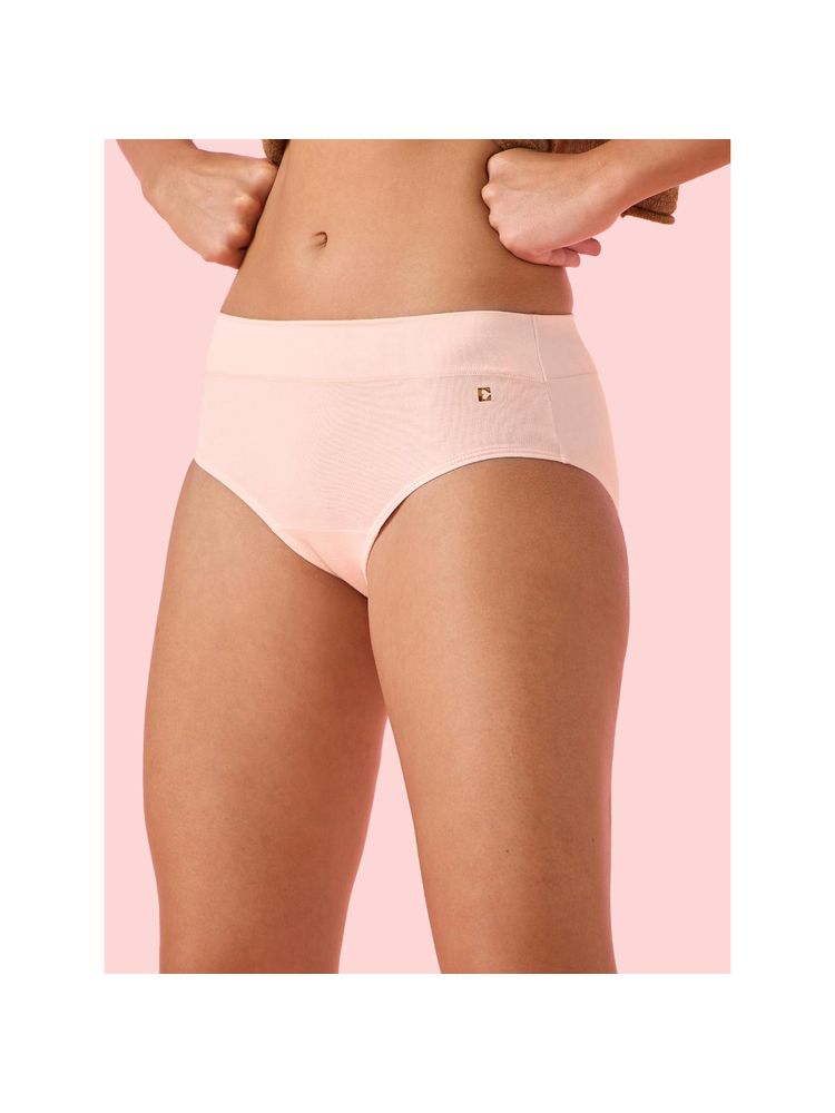 Enamor Innovations Bamboo Bliss Anti Rash Mid Waist Brief Panty Women Peach-picture-21