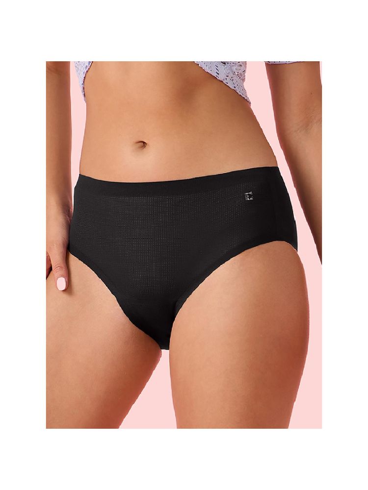 Enamor Mid Waist Brief Panty Women - Breathable Lightweight Fabric Black-picture-40