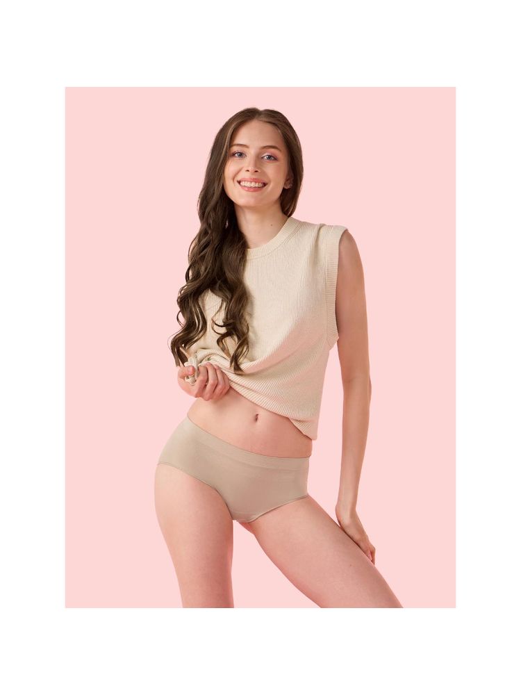Enamor All Day Comfort Mid Waist Brief Panty Women - Soft And Breathable Seamless Nude-image-36