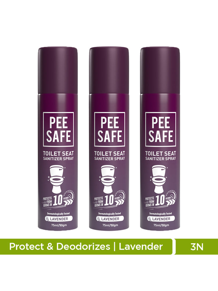 Pee Safe Toilet Seat Sanitizer Spray Lavender - Pack of 3