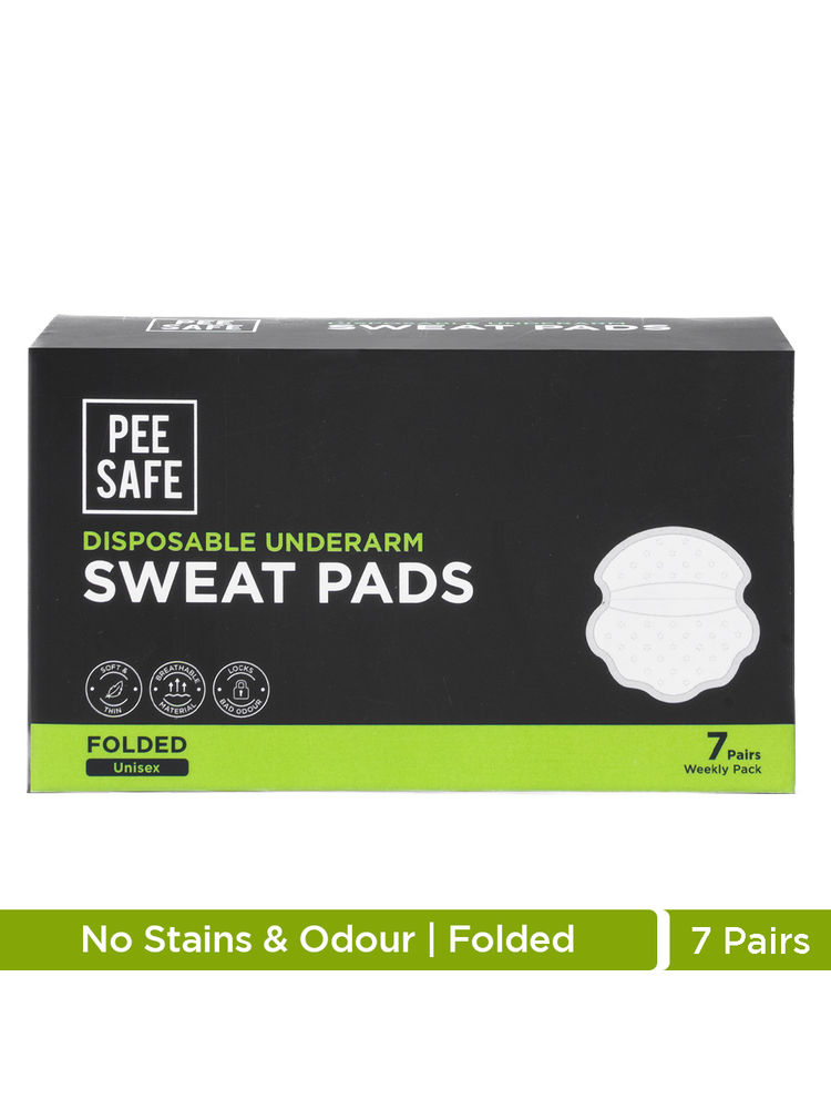Pee Safe Disposable Underarm Sweat Pads (Folded) For Men & Women - Prevent Stains & Absorb Sweat