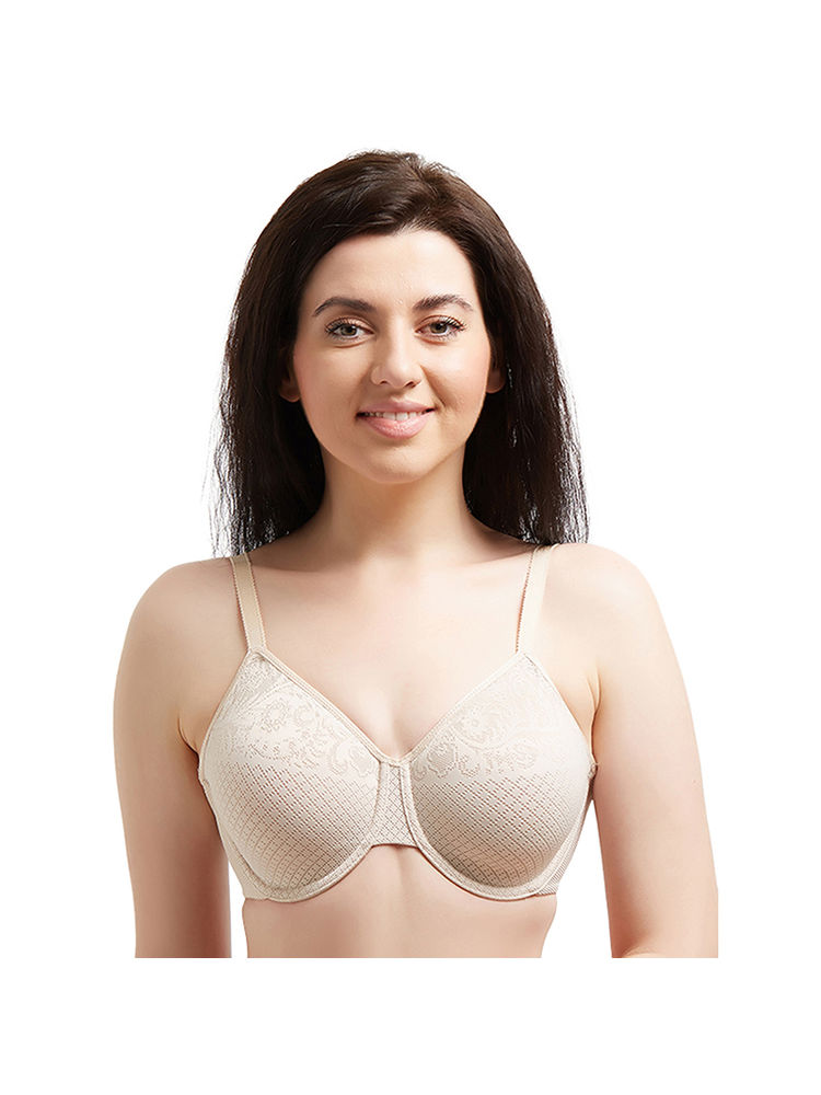 Wacoal Visual Effects Non-Padded Wired Full Coverage Minimiser Everyday Comfort Bra - Beige-picture-21