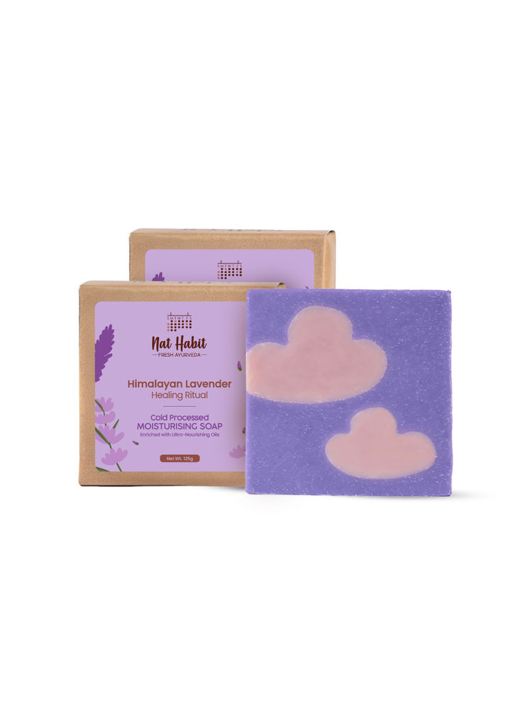 Nat Habit Cold Processed Himalayan Lavender Moisturising Soap - Pack of 2