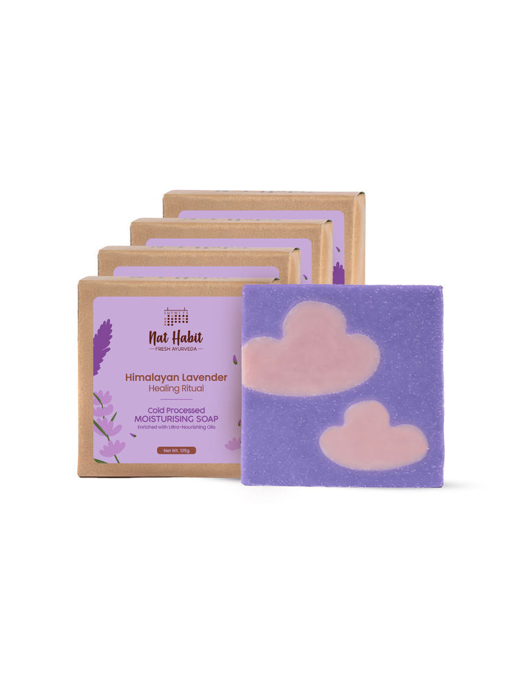 Nat Habit Cold Processed Himalayan Lavender Moisturising Soap - Pack of 4-picture-16