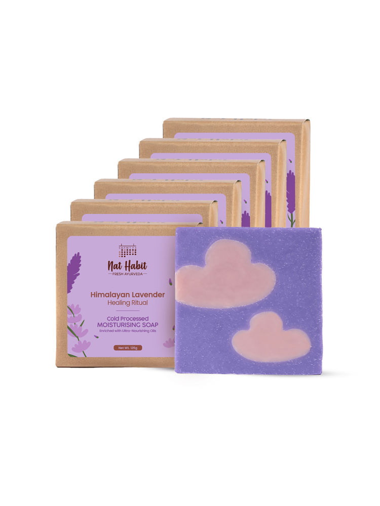 Nat Habit Cold Processed Himalayan Lavender Moisturising Soap - Pack of 6-picture-13