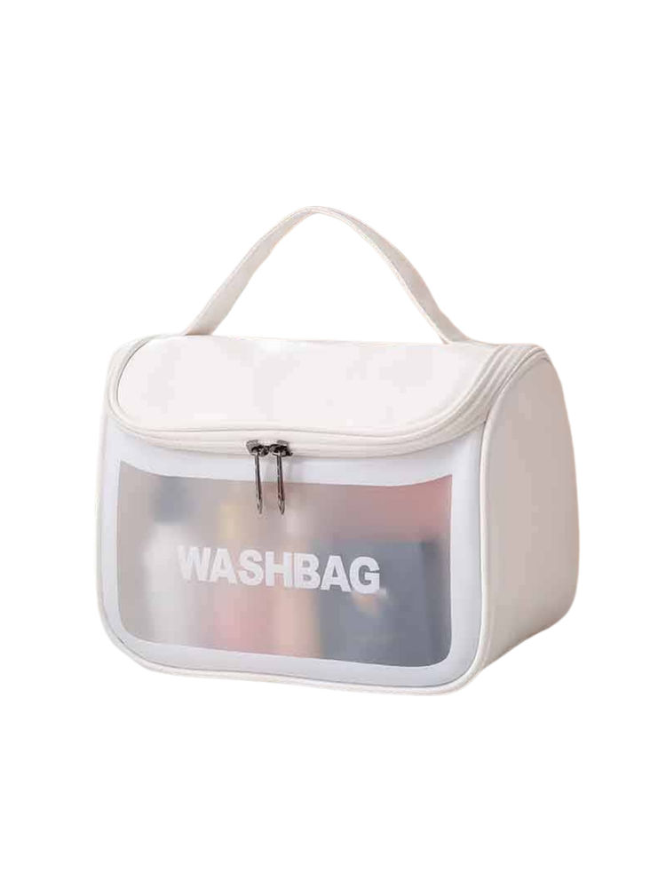 Allure Transparent Travel Toiletry Bag - White