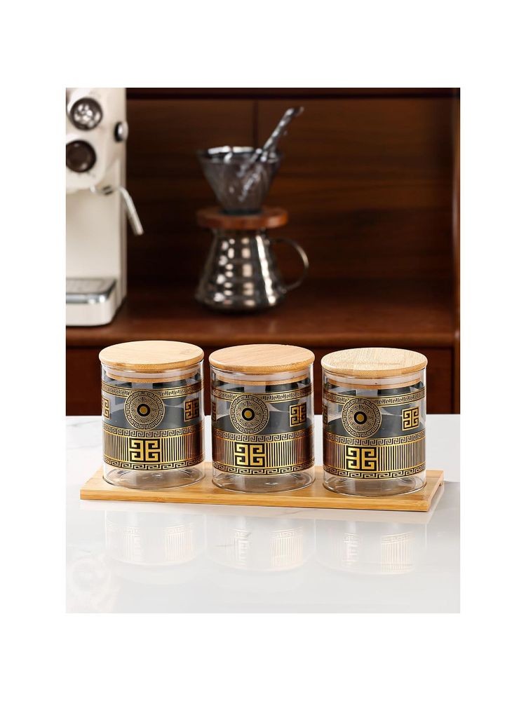 UMAI Airtight Borosilicate Storage Jars with Bamboo Lids 350ml (Pack of 3)-picture-46