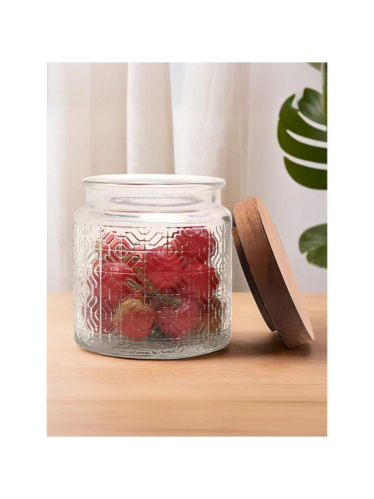 UMAI Glass Jar with Wooden Lid 500ml