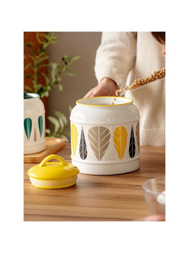 UMAI Ceramic Jar with Lid 2.5L Yellow-picture-37