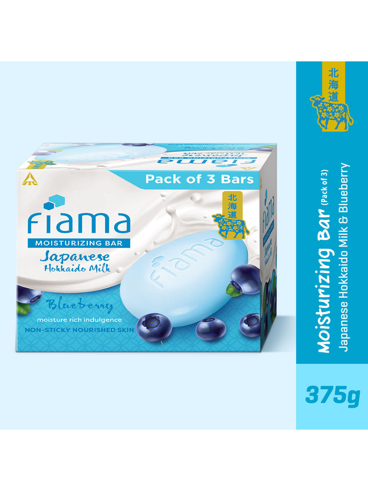 Fiama Japanese Hokkaido Milk & Blueberry Moisturizing Soap Bars Pack of 3-picture-17