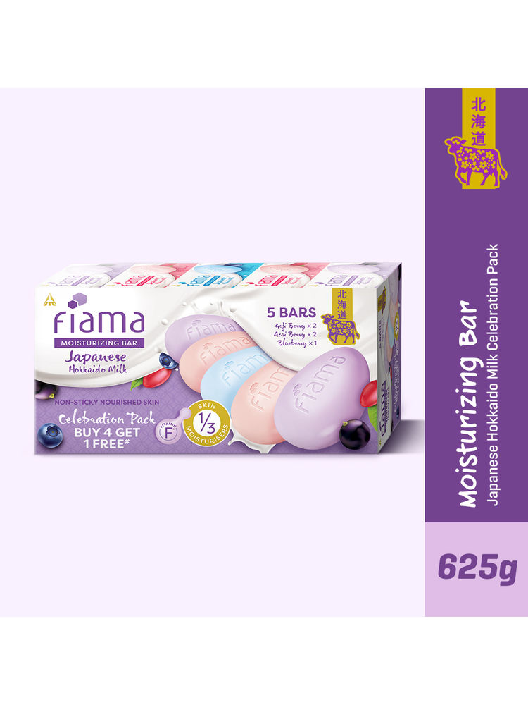 Fiama Japanese Hokkaido Milk & Berries Moisturizing Soap Bars Celebration Pack B4G1