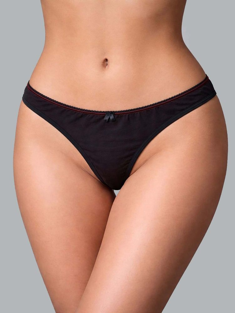 Mod & Shy Women Solid Black Thong-picture-11