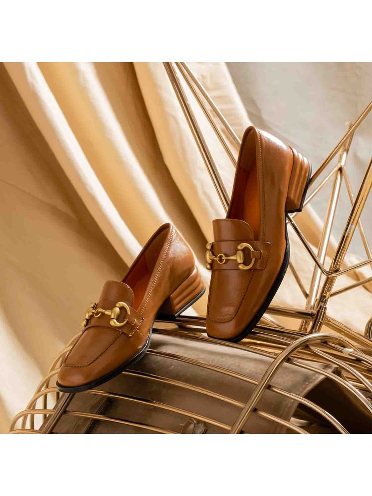 Saint G Jenny Cuoio Distressed Leather Handcrafted Loafers-image-32
