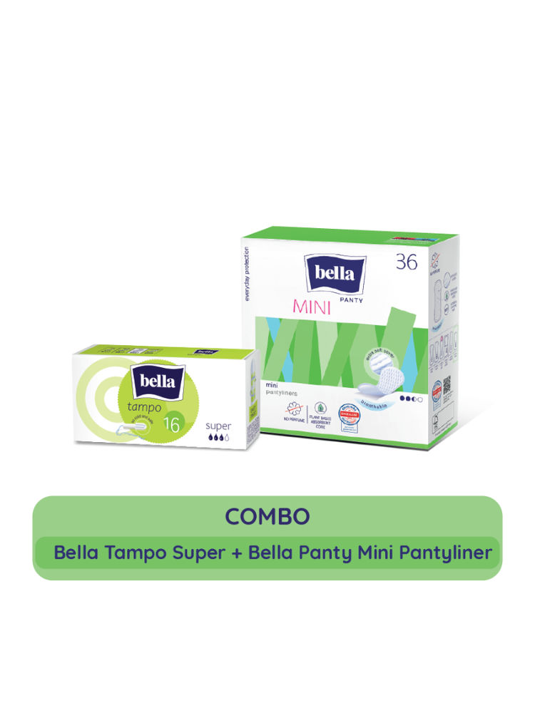 Bella Panty Mini Panty Liners for Women Daily Use + Bella Tampon Super for Women (Combo Offer)-image-3