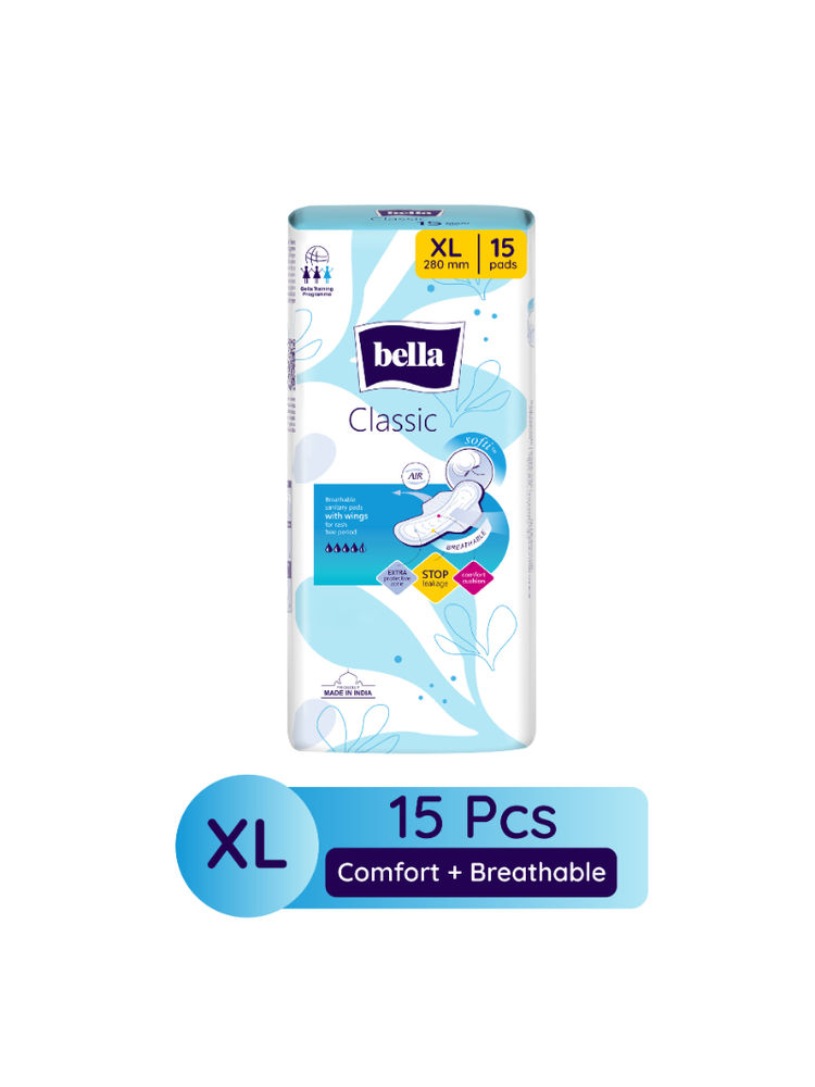 Bella Classic Softi Breathable Sanitary XL Pads With Wings, Heavy Flow-image-24