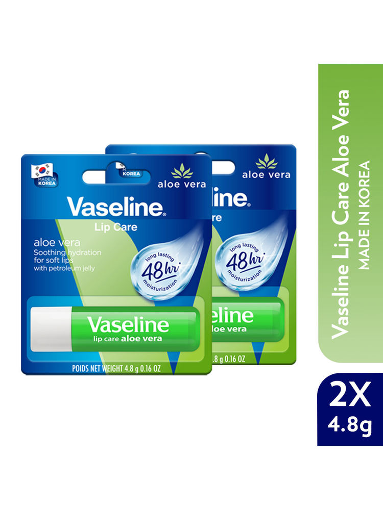 Vaseline Lip Care Aloe Vera Lip Balm Stick - Pack Of 2-picture-37