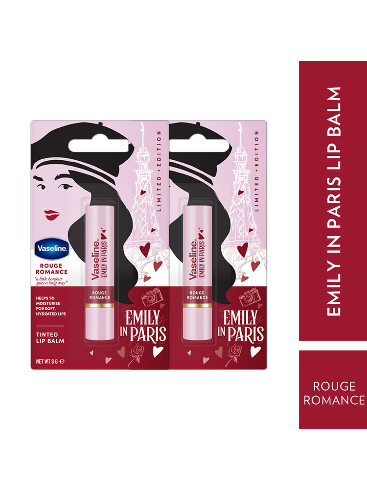 Vaseline Rouge Romance Emily In Paris Limited Edition Red Tinted Lip Balm Stick - Pack Of 2-image-5