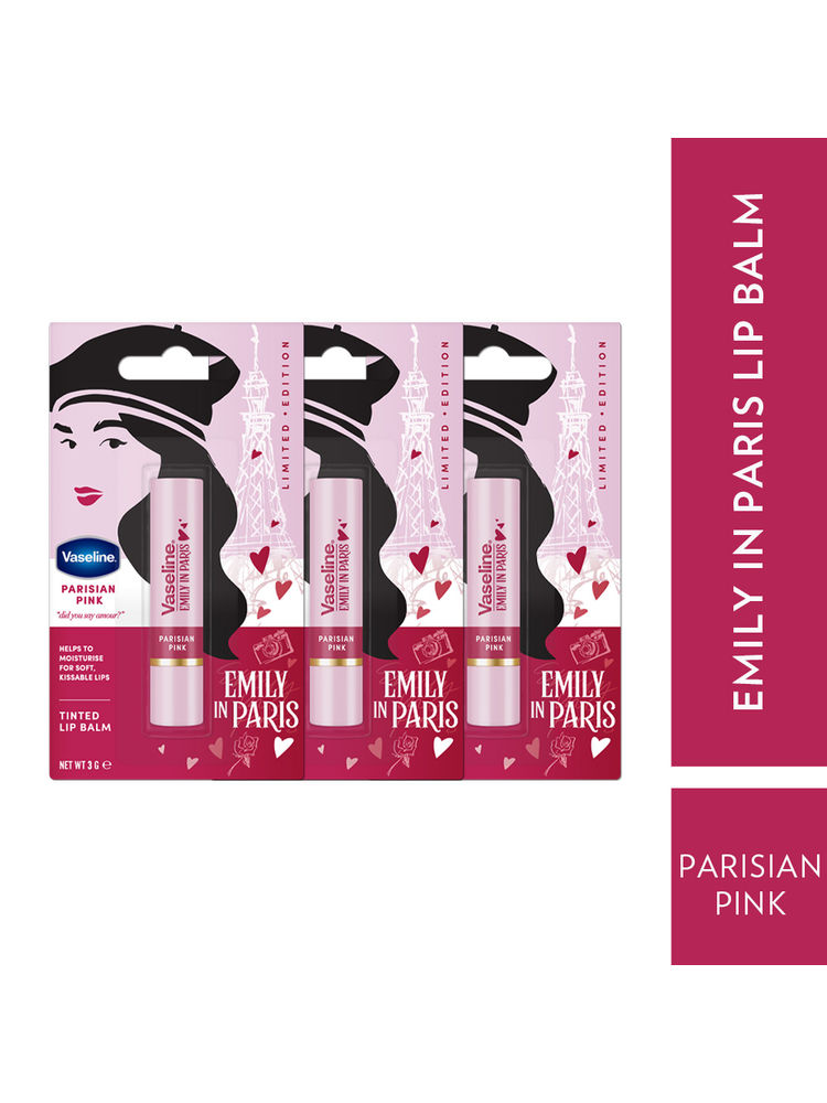 Vaseline Parisian Pink Emily In Paris Limited Edition Pink Tinted Lip Balm Stick - Pack Of 3-picture-19