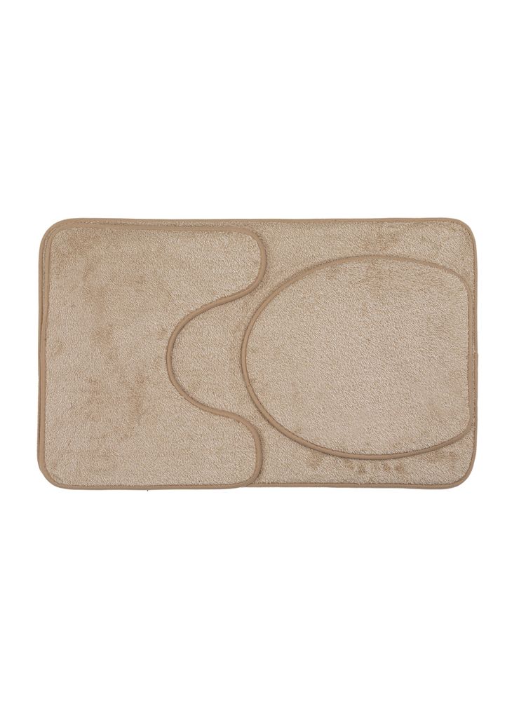 EZ Life Luxe Beige Snow Fleece 3 Piece Bathroom Mats Set (L 80 x W 50 cms)-image-21