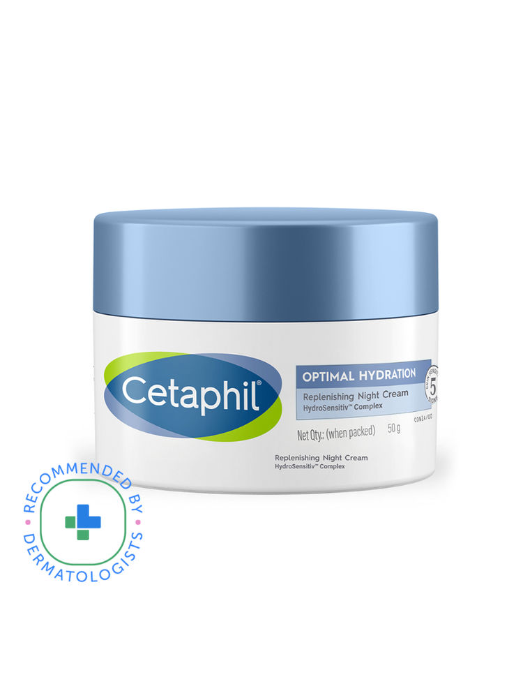 Cetaphil Optimal Hydration Night Cream, Lightweight, Skin Barrier Protection with Hyaluronic Acid-image-35