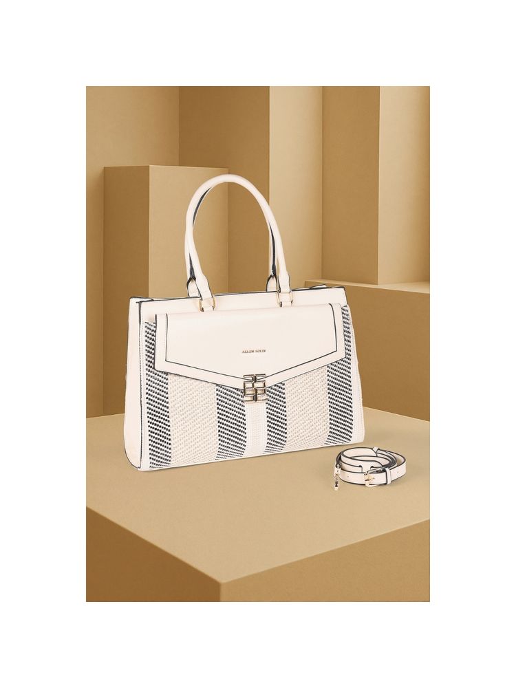 Allen Solly Women White Casual Handbag with Detachable Strap-picture-15
