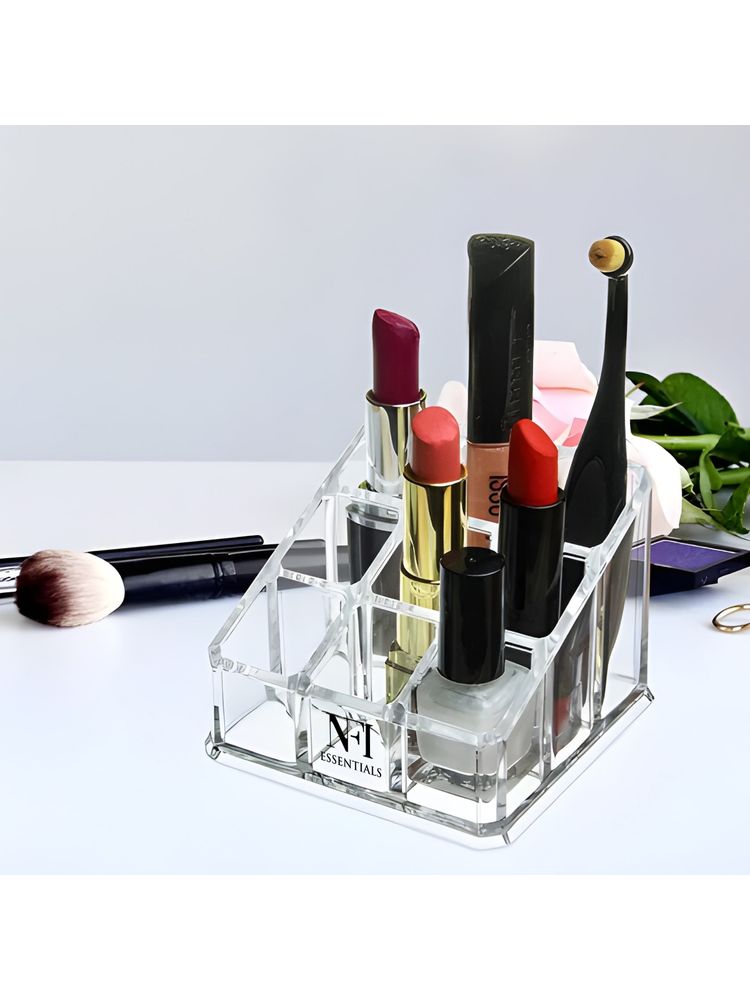 NFI Essentials Acrylic 9-Slot Lipstick Cosmetic Organizer Makeup Holder-image-0