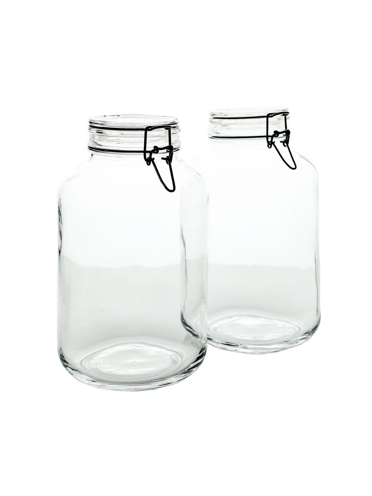 Bormioli Rocco Fido 3Ltr Glass Jar with Clear Glass Lid and Rubber Gasket Set of 2-picture-19