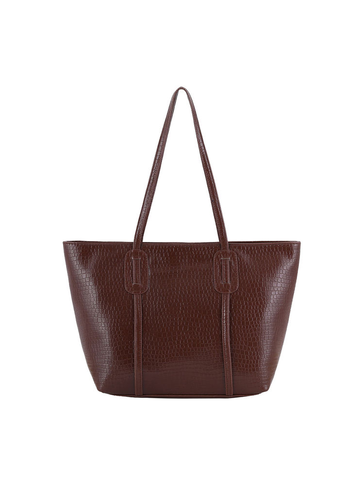 Toteteca Brown Minimal Tote Bag