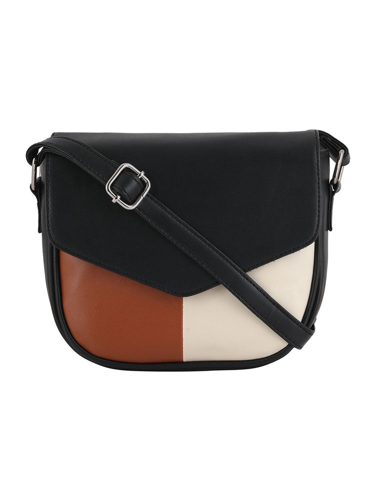 Toteteca Black Colorblock Sling Bag-image-27