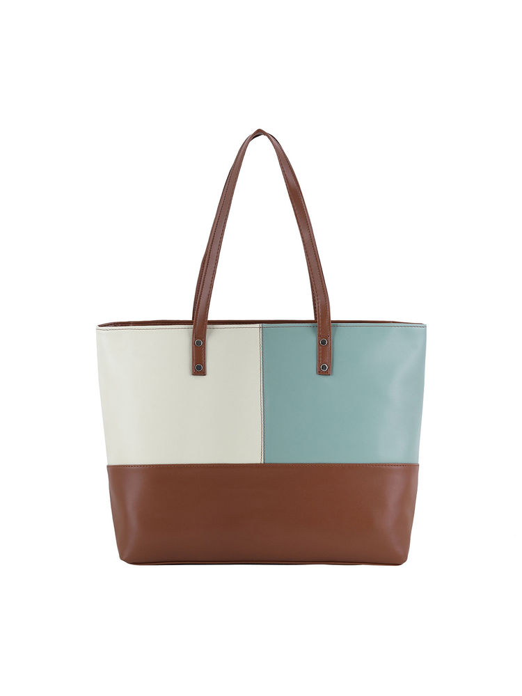 Toteteca Tan Colorblock Tote Bag-picture-20