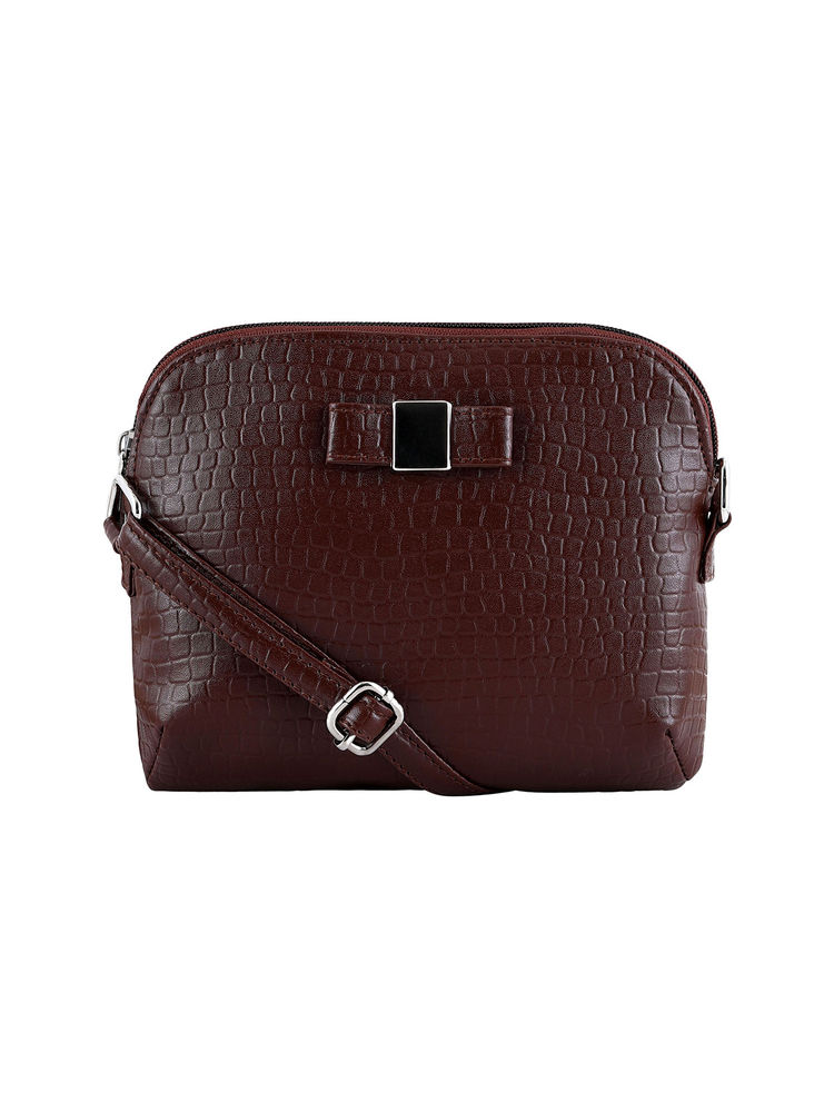 Toteteca Brown Croco Sling Bag-picture-23
