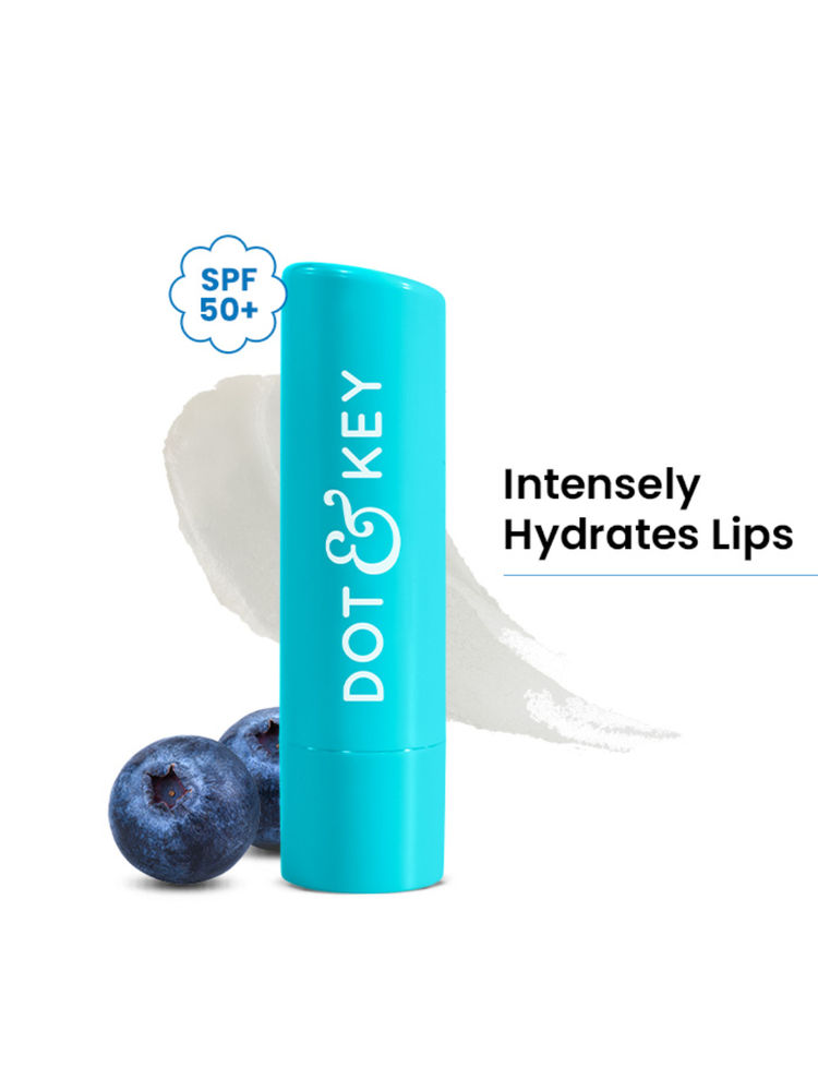 Dot & Key Barrier Repair Hydrating Lip Balm SPF 50 With Ceramides & Peptides Strawberry Red