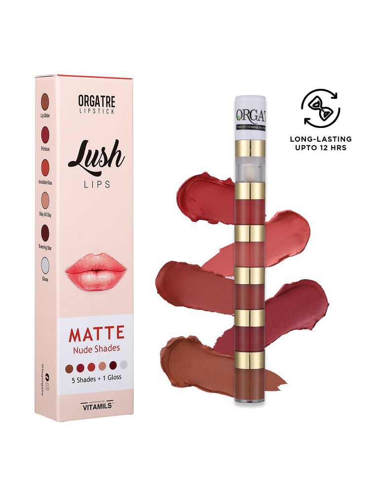 Orgatre Lush Lips 5-in-1 Matte Classic Lipstick with Gloss - Waterproof, Smudge-Proof, Long-Lasting-picture-15