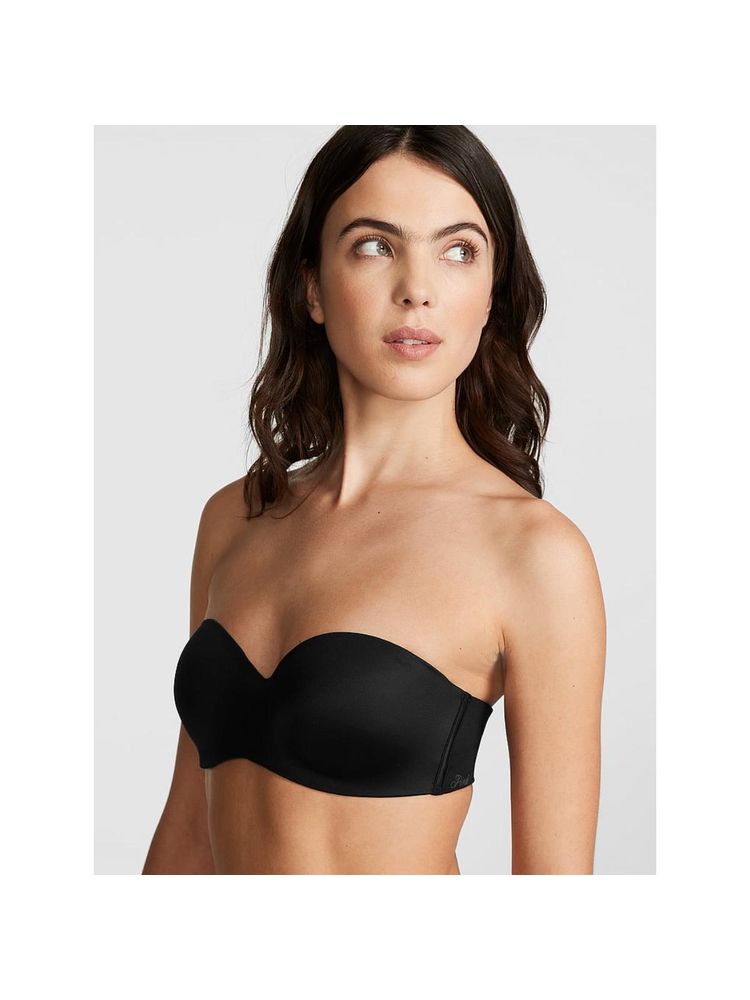 victoria's secret intimates Victoria's Secret PINK Wear Everywhere Wear Everywhere Strapless Push-Up Black Bra-picture-17