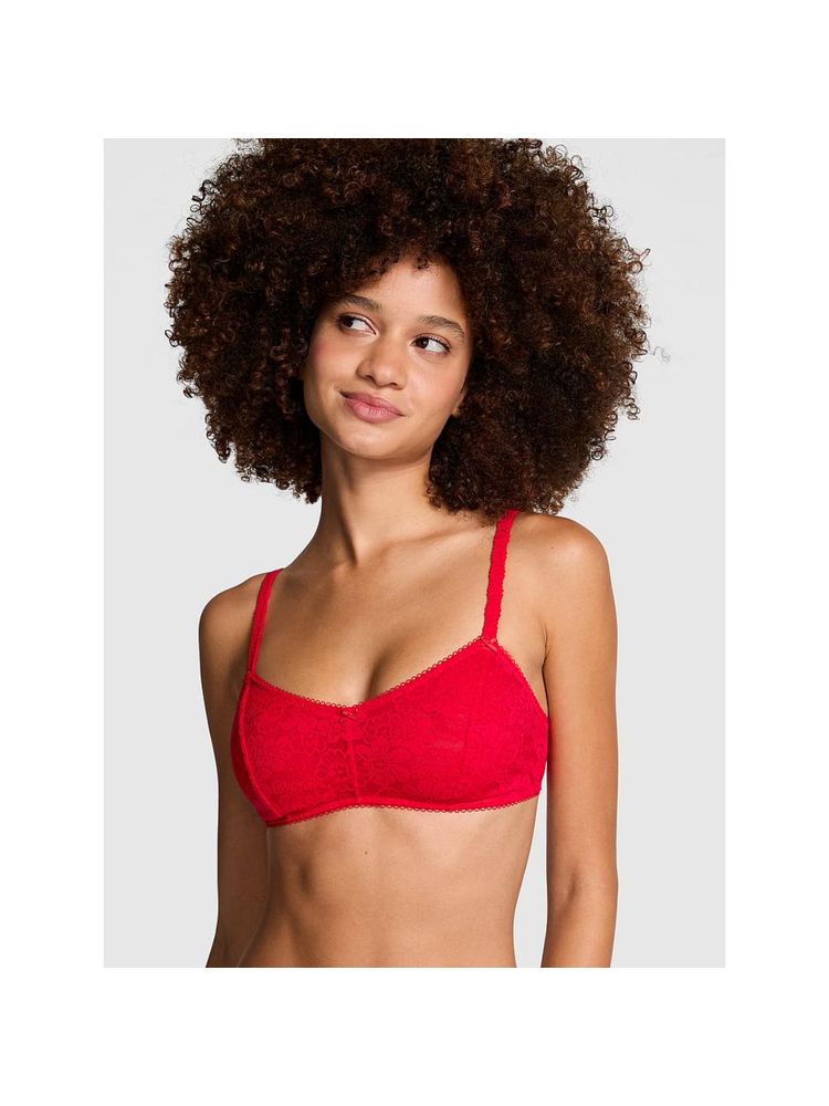 victoria's secret intimates Victoria's Secret PINK Wink Unlined Scoop Red Bralette-picture-25
