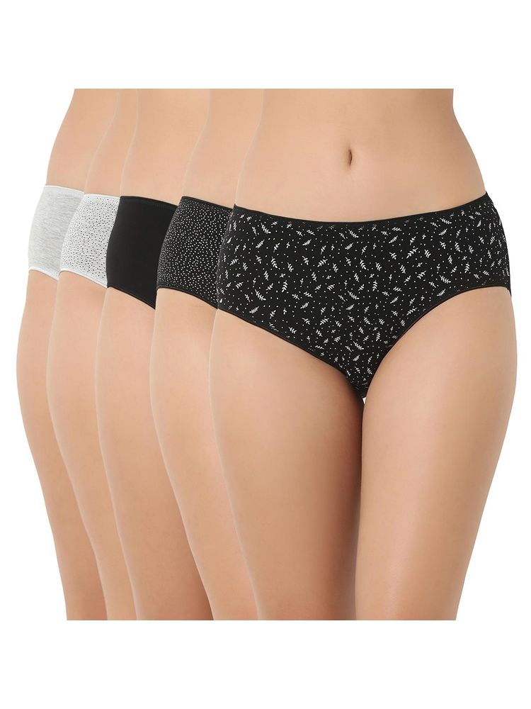 Juliet 7214 Full Coverage Stretchable Cotton Hipster Premium Panties (Pack of 5)-picture-23