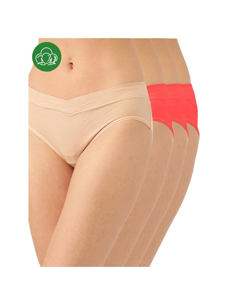 Inner Sense Plus Size Organic Cotton V Band Panties (Pack of 4)-picture-17
