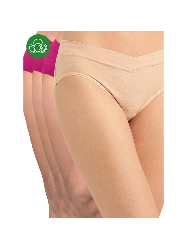 Inner Sense Plus Size Organic Cotton V Band Panties (Pack of 4)-picture-4