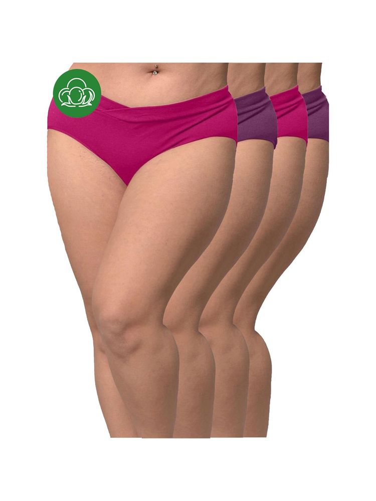 Inner Sense Plus Size Organic Cotton V Band Panties (Pack of 4)-picture-9