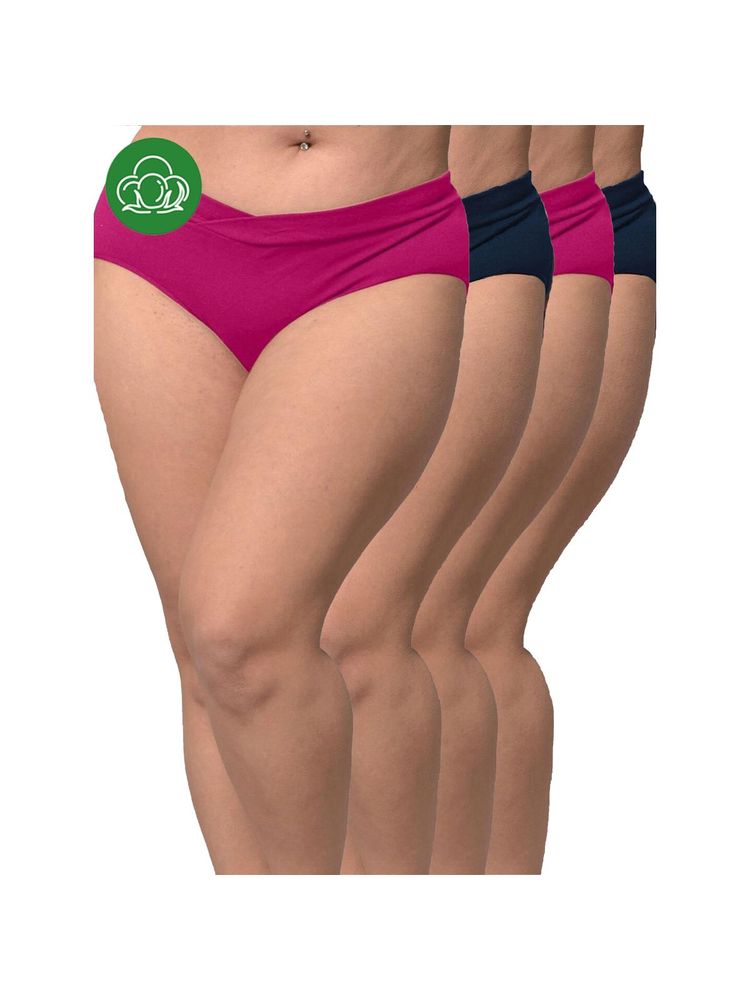 Inner Sense Plus Size Organic Cotton V Band Panties (Pack of 4)-picture-21
